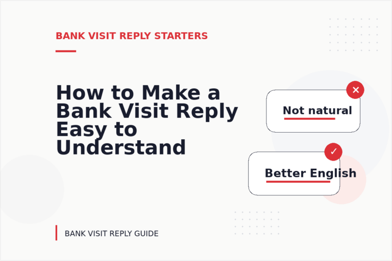 How to Make a Bank Visit Reply Easy to Understand