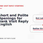 Short and Polite Openings for Bank Visit Reply English