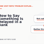 How to Say Something Is Delayed in a Bank Visit Reply