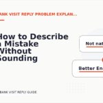 How to Describe a Mistake Without Sounding Rude in Bank Visit Reply English