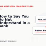 How to Say You Do Not Understand in a Bank Visit Reply