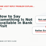 How to Say Something Is Not Available in Bank Visit Reply English