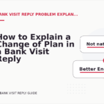 How to Explain a Change of Plan in a Bank Visit Reply