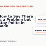 How to Say There Is a Problem but Stay Polite in Bank Visit Reply English