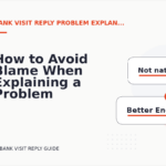 How to Avoid Blame When Explaining a Problem in Bank Visit Reply English