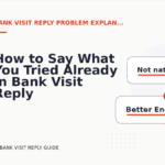 How to Say What You Tried Already in Bank Visit Reply English