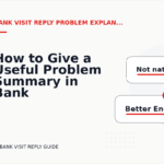 How to Give a Useful Problem Summary in Bank Visit Reply English