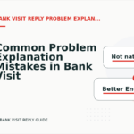 Common Problem Explanation Mistakes in Bank Visit Reply English