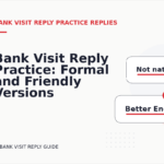 Bank Visit Reply Practice: Formal and Friendly Versions