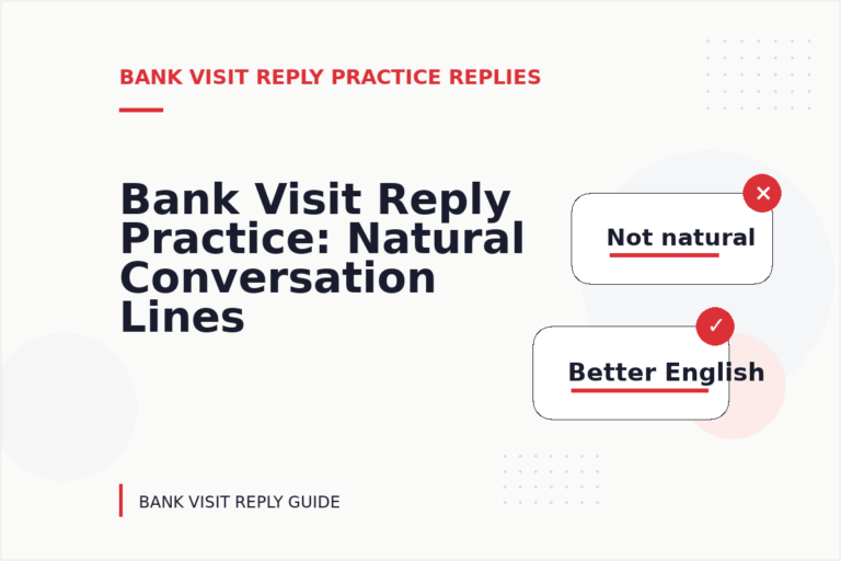Bank Visit Reply Practice: Natural Conversation Lines