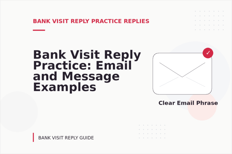 Bank Visit Reply Practice: Email and Message Examples Bank Visit Reply Practice: Email and Message Examples