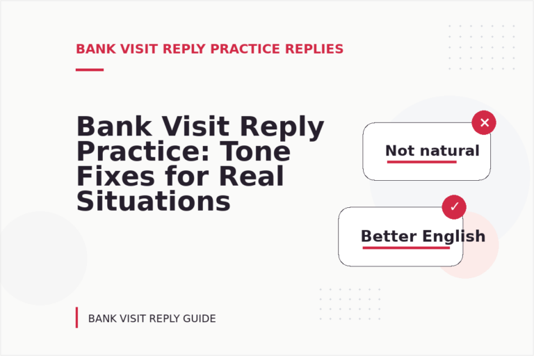 Bank Visit Reply Practice: Tone Fixes for Real Situations