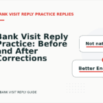 Bank Visit Reply Practice: Before and After Corrections